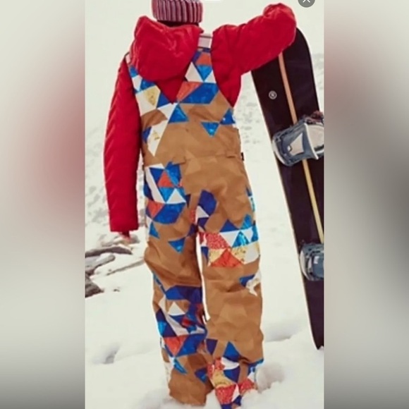 Colorful Patchwork Snow Overalls - Picture 4 of 7